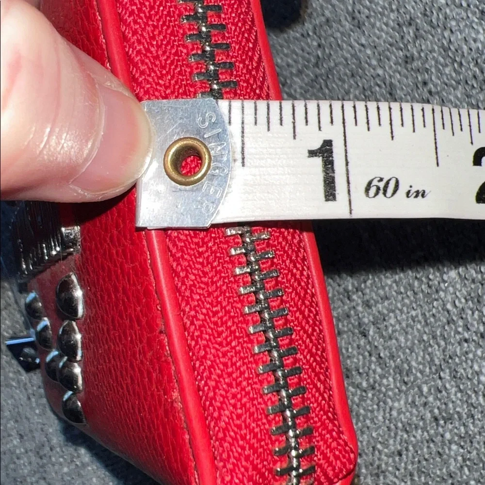 Love Moschino Red Heart Studded Wallet NWT